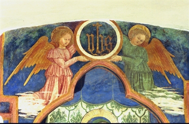 Madonna in trono con Bambino, angeli e San Sebastiano